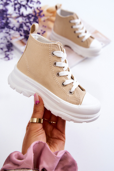 Detské béžové béžové tenisky