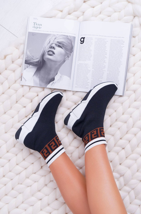 Dámske športové topánky High Sock Black Press