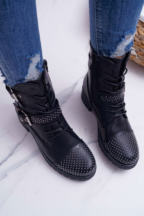 Dámské kotníkové koty černé Aveley