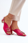 Elegantné Dámske Sandále Na Podpätku Laura Messi 2771 Fuksia