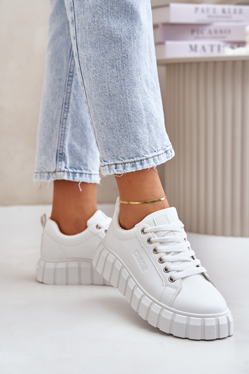 Zateplené Dámské Sneakersy Big Star MM274616 Bílé