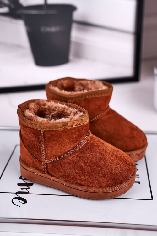 Izolované topánky pre deti snehové topánky hnedé gooby