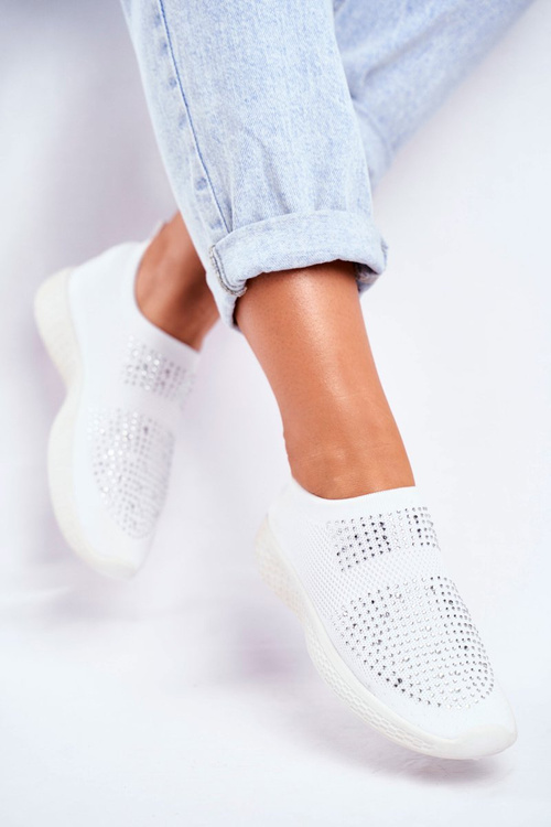 Dámská Sportovní Obuv Slip-on bile se zirkony Sidonim