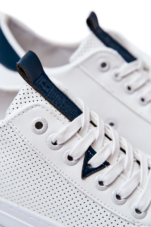 Pánské Kožené Tenisky BIG STAR JJ174226 Bílá