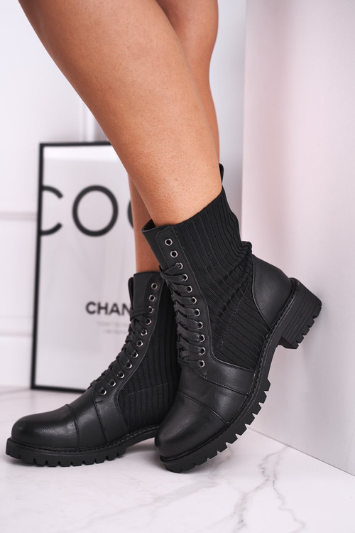 Dámske topánky s čiernou ponožkou Brielle