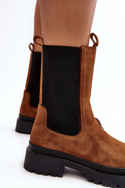 Dámské boty sztyblety na zip Camel Samil