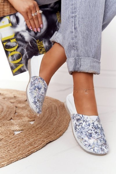 Dámske kožené baleriny Maciejka White 01930-85