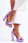 sandály na vysokém podpatku Fialové Mandy