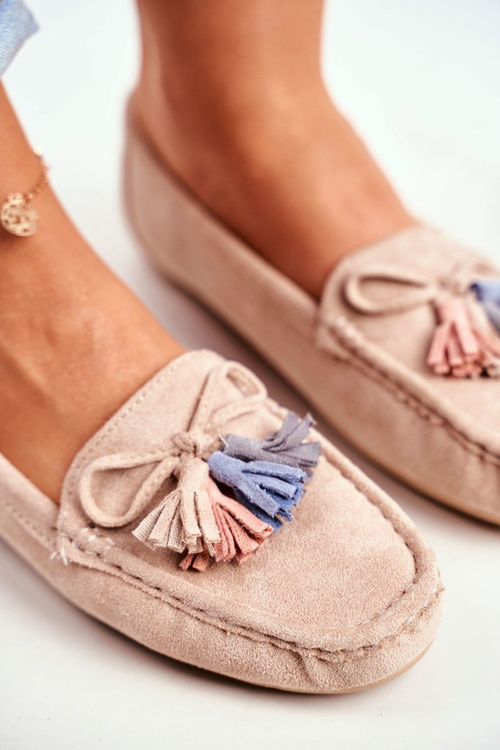 Ženské mokasíny semiš 20pb35-2003 béžová donna mia