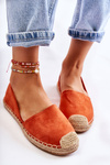 Klasické dámské espadrilky Suede oranžové Clarice