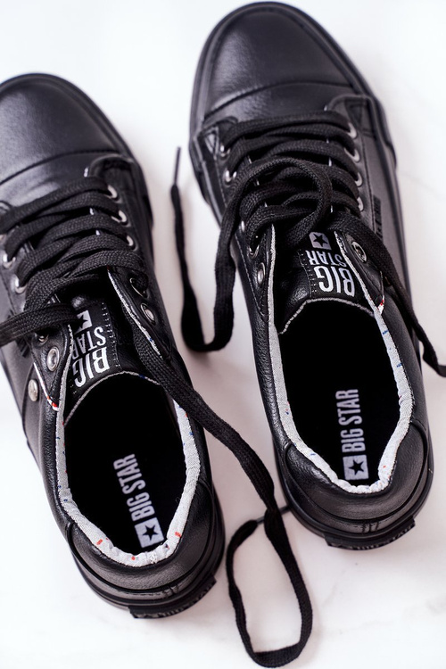 Dámské Kožené Tenisky Big Star GG274061 Černé