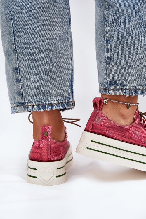 Dámske Tenisky Na Platforme Červené GOE RR2N4104