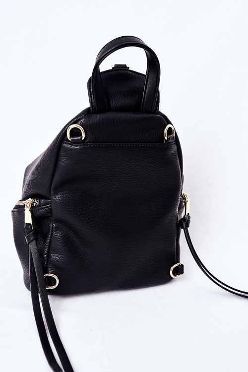 Dámský Kožený Batoh Kabelka 2v1 NOBO K3190 Černý