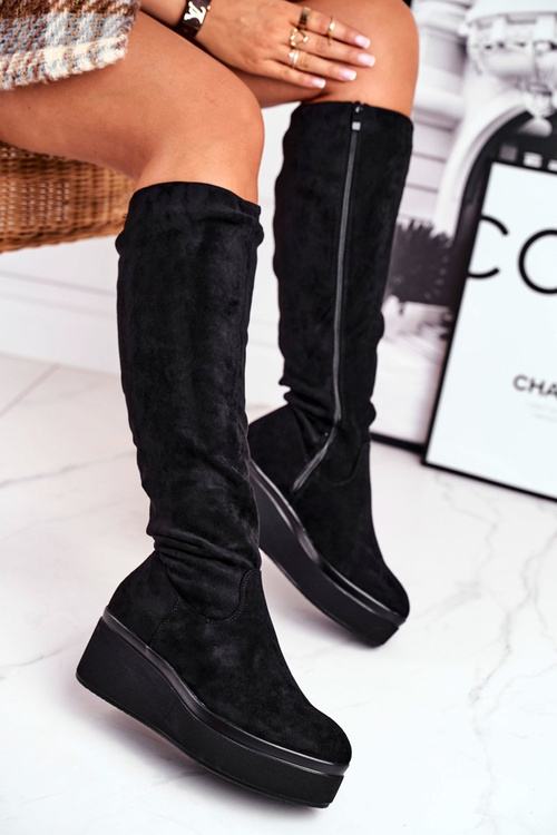 Dámske topánky Sergio Leone na platforme Black BT732