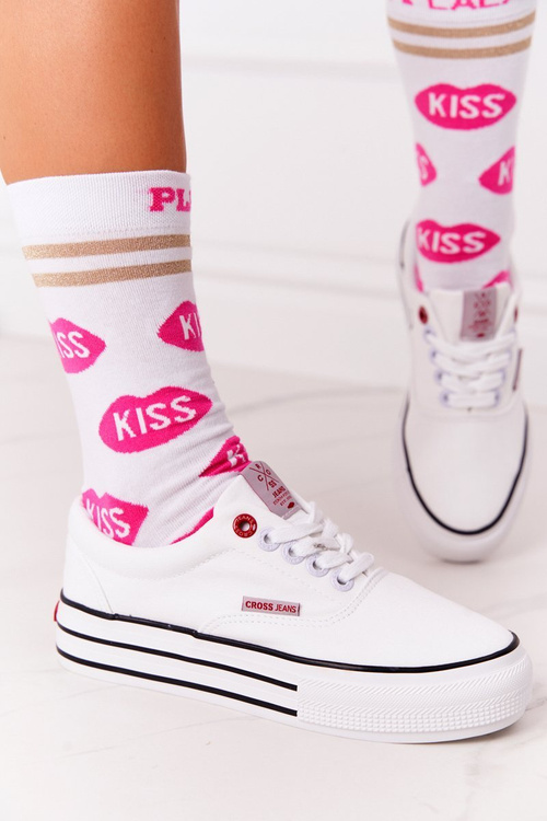 Dámské Tenisky Na Platformě CROSS JEANS FF2R4001C Bílé