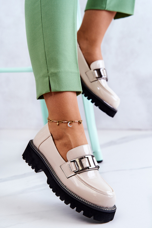 Lakované boty Světle béžová Corine