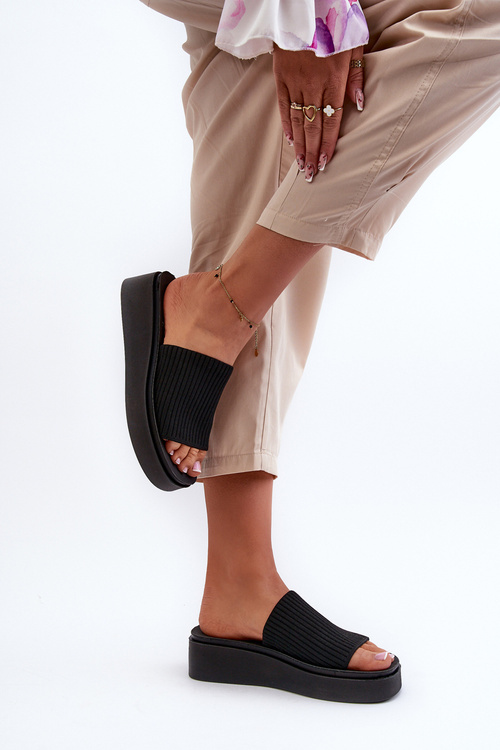 Dámske platformové žabky Sergio Leone SK083H Čierne