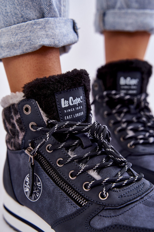 Dámské zateplené boty Lee Cooper LCJ-22-31-1450 Námořnická modrá