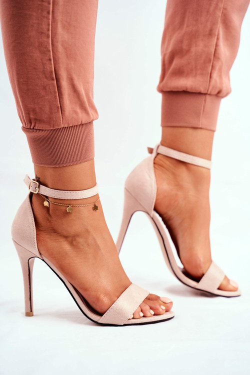 Semišové sandále na vysokých podpätkoch slobody