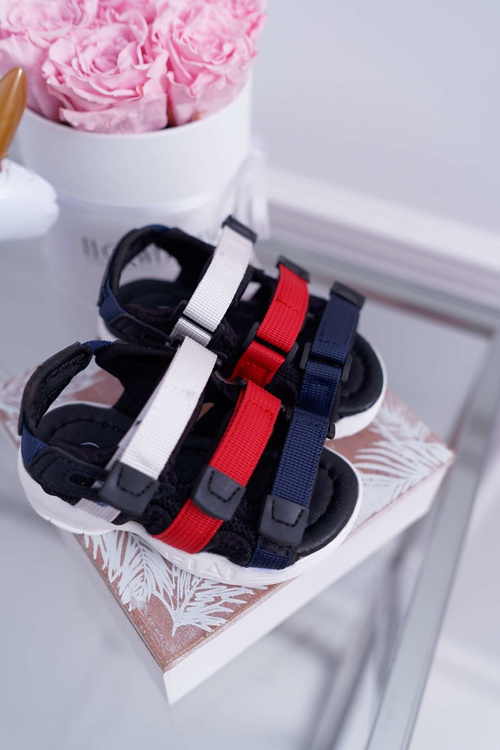 Dětská Sandály na Suchý Zip černé Fima