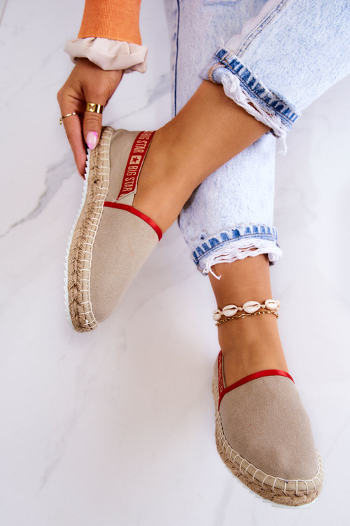 Materiály espadrilles zapôsobia na veľkú hviezdu jj274879 béžová