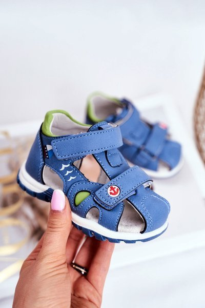 Dětská sandaly se suchým zipem tmavě modré Nubira