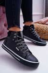 Dámske tenisky s veľkou hviezdou High Black Izolované EE274410