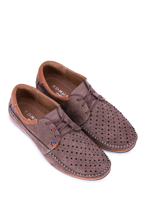 Morty hnedé kožené mokasíry