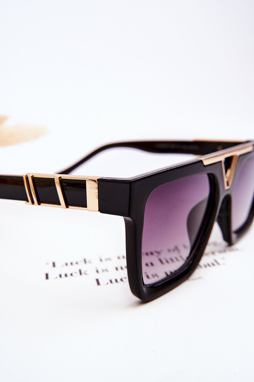 Dámske slnečné okuliare V130037 Čierny fialový gradient