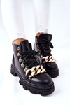 Dámské Izolované Kotníkové Boty s řetězem Cerné Labri