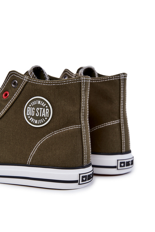 Pánské vysoké tenisky Big Star JJ174387 Khaki
