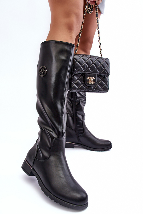 Čierne kožené kožené topánky Albuna