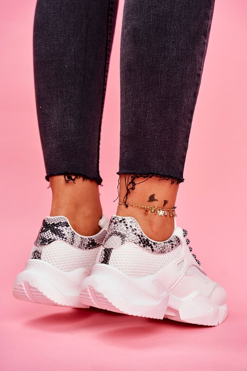 Dámská Sportovní Obuv Hadí Bílá Giselle