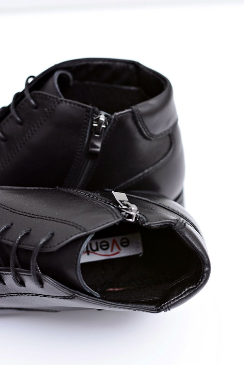 Pánské boty kožené černé boty Artemigo