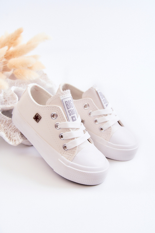 Dětské Kožené Tenisky BIG STAR JJ374310 Bílé