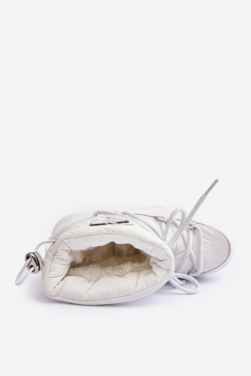 Izolované zasnežené topánky pre deti, čipka -up biela Colina