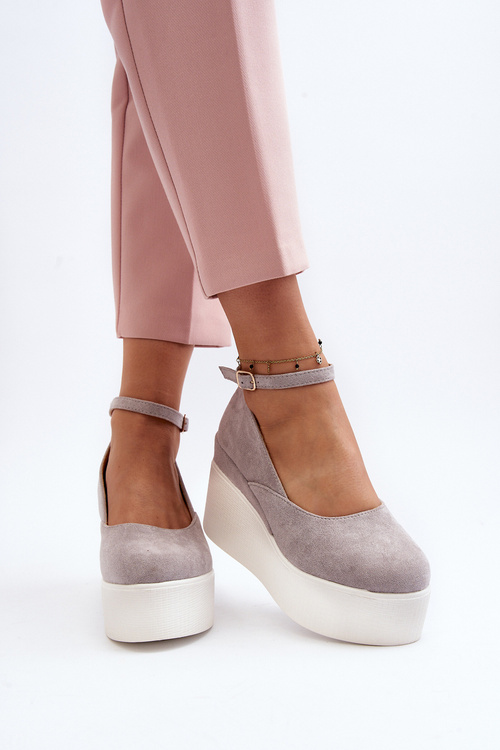 Dámské espadrilky na klíně šedé Malla