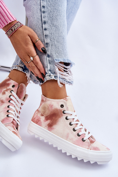 Dámska vysoká hviezda LL274048 BEIGE-PINK TASELERS