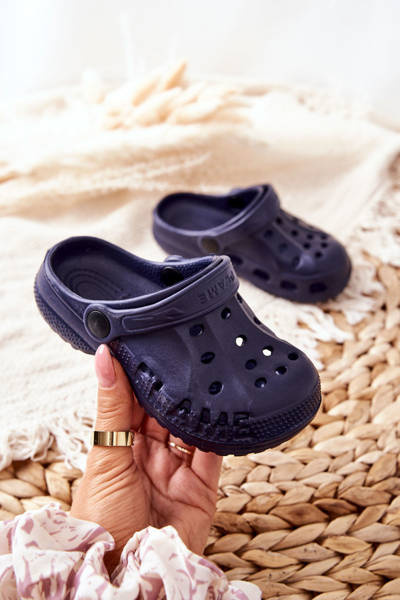 Dívčí a Chlapecké Nazouváky Tmavě modré Kroksy