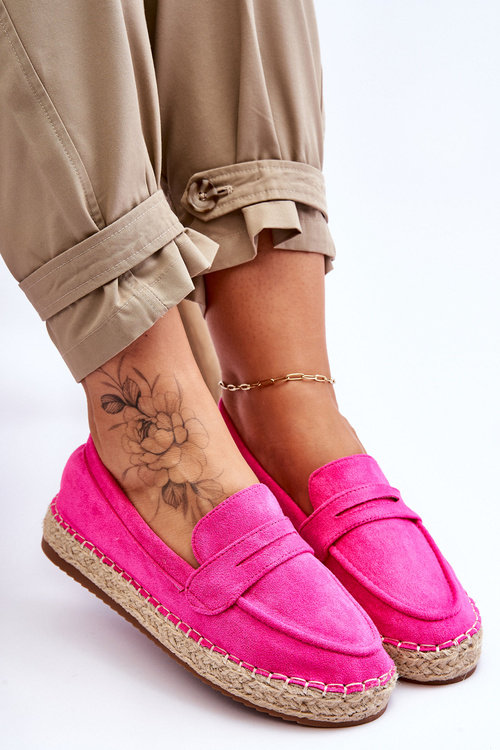 Dámské semišové espadrilky Fuchsie Keyla