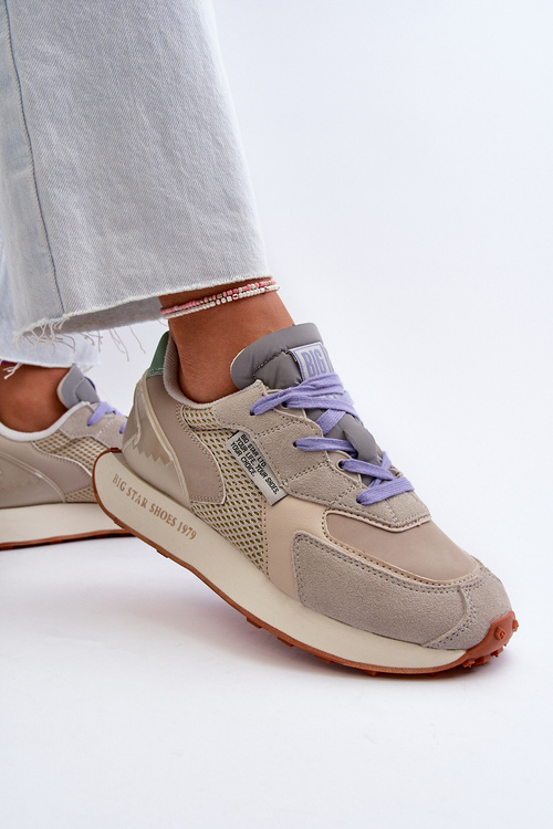 Dámské tenisky na platformě s paměťovou pěnou Big Star NN274681 béžové