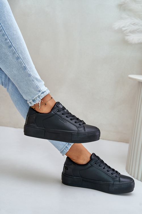 Zateplené dámské tenisky na platformě Big Star OO274A555 černé