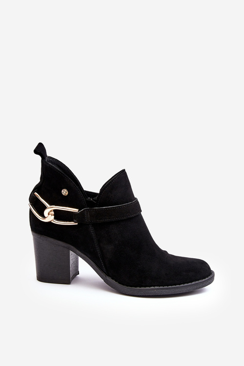 Dámske semišové podpätky Maciejka 06247-01 Čierna