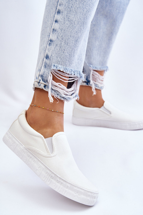 Dámské tenisky Slip-On Big Star LL274389 Bílé