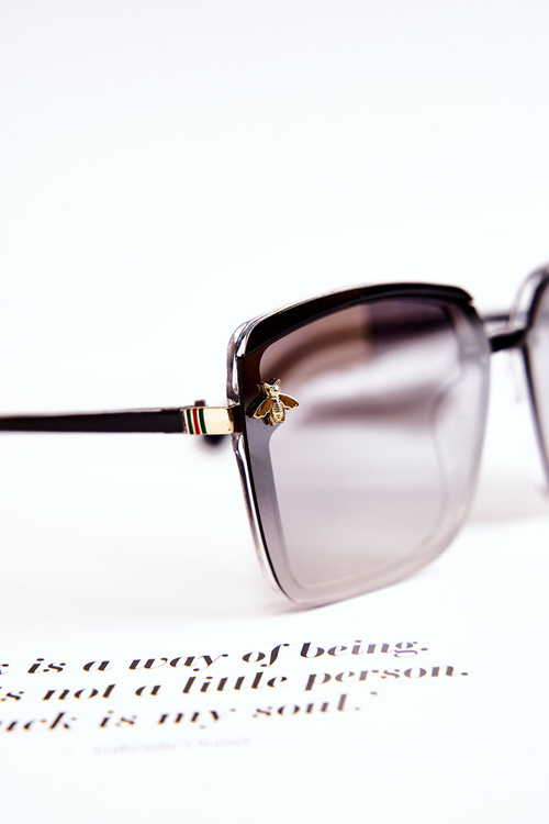 Dámské sluneční brýle se zdobením SX0007 Černá a šedá