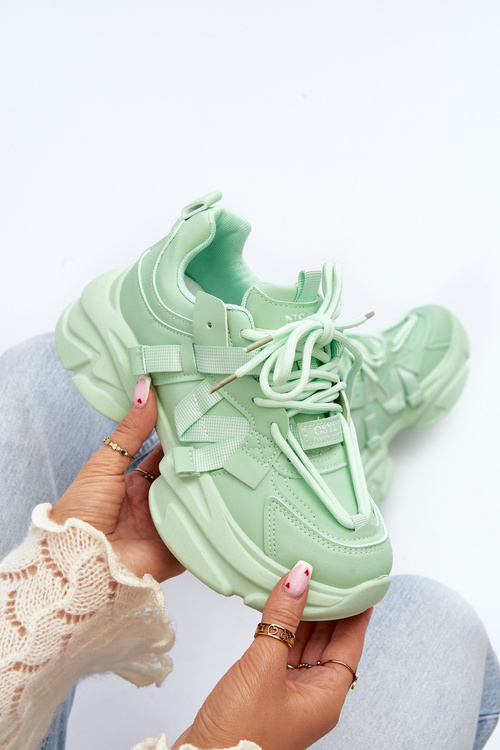 Dámské tenisky na masivní podrážce zelené Windamella