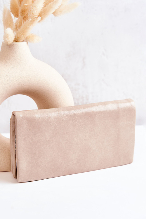 Veľká kožená béžová peňaženka Rhodos