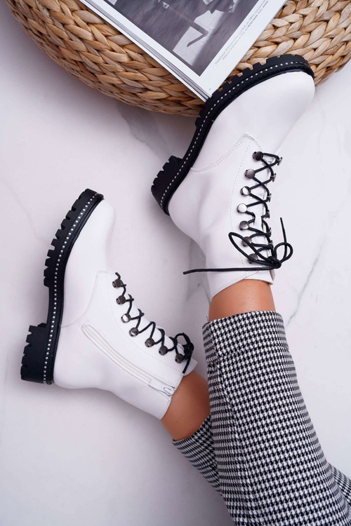 Dámské Kotníkové Boty Bílé Buena