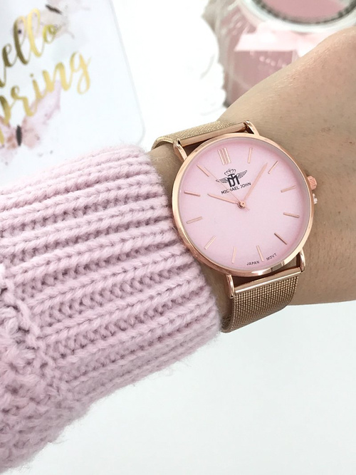 Dámské Hodinky Michael John Florence Pink Display 40mm