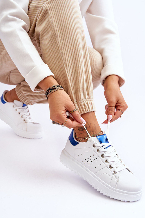 Dámske biele a modré športové topánky Buďte prvý!